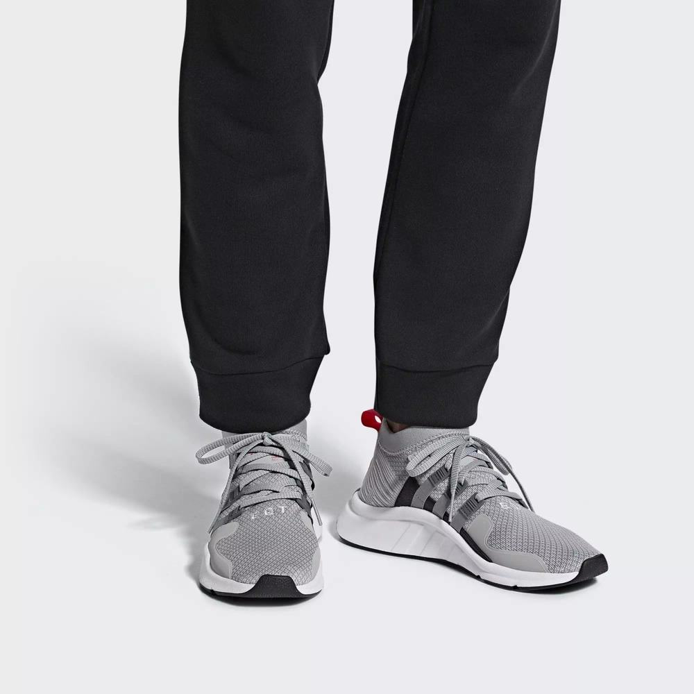 Adidas EQT Support Mid ADV Primeknit Tenis Grises Para Hombre (MX-67969)